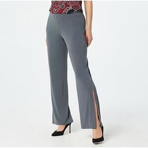 Susan Graver Liquid Knit Pull-On Pants Women's Size 2X Gray  Stretch